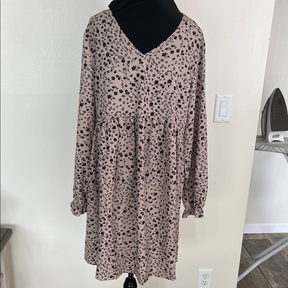 Floral Print Long Sleeve Dress